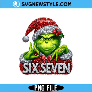 The Grinch Face Six Seven PNG