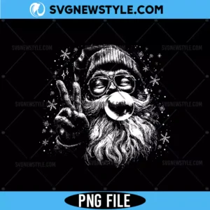 Santa Claus Blowing Bubble PNG