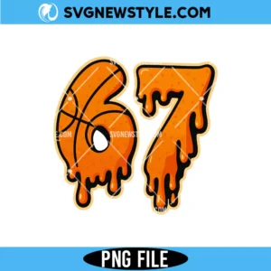 67 Basketball Ice Cream Drip Png