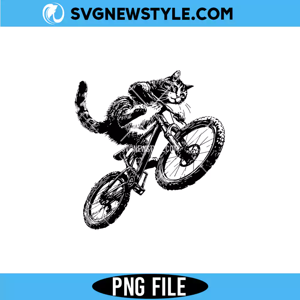 Cat Riding Biycle Png, Funny Cat Bicycle PNG | Digital Download 1 Cat Riding Biycle Png