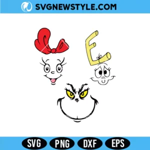 Christmas Characters Face Svg Bundle