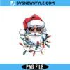 Christmas Santa with Sunglasses and Lights Png, Funny Holiday Png, Digital Download 3 Christmas Santa with Sunglasses and Lights Png