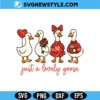 Cute Lovely Goose Coquette Svg, Duck valentines Svg, Png | Digital Download 2 Cute Lovely Goose Coquette Svg