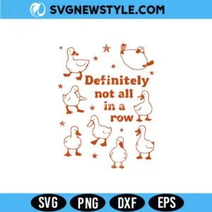 Ducks Not in A Row Svg