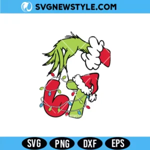Funny 67 Christmas Grinch Hand SVG