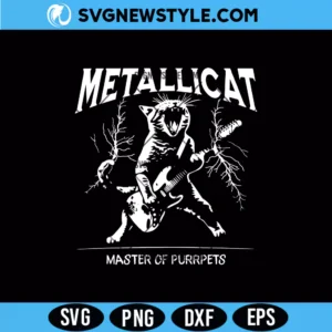 Funny Guitar Cat Svg