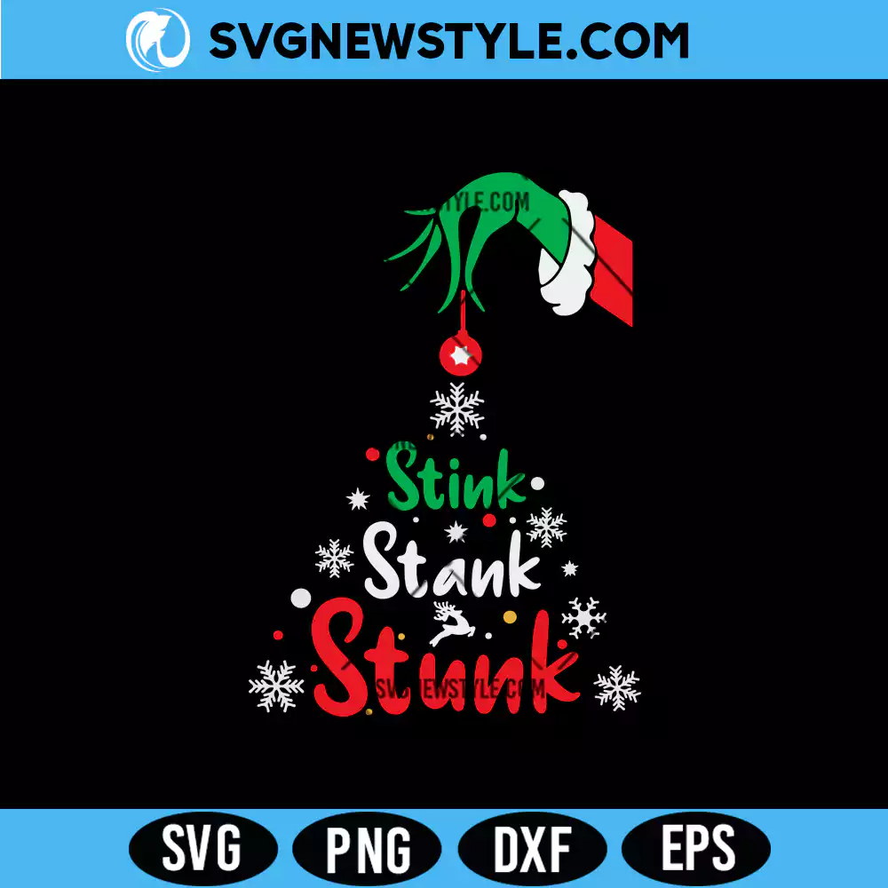 Stink Stank Stunk Grinch Svg PNG, Funny Grinch SVG, DXF EPS Files for Cricut 1 Stink Stank Stunk Grinch Svg PNG