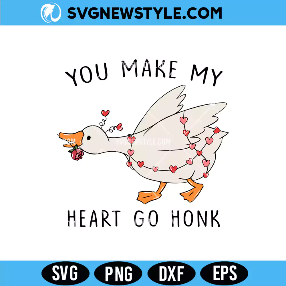 Funny Valentine Goose Svg, Valentine Shirt SVG, PNG | Digital Download 1 Funny Valentine Goose Svg