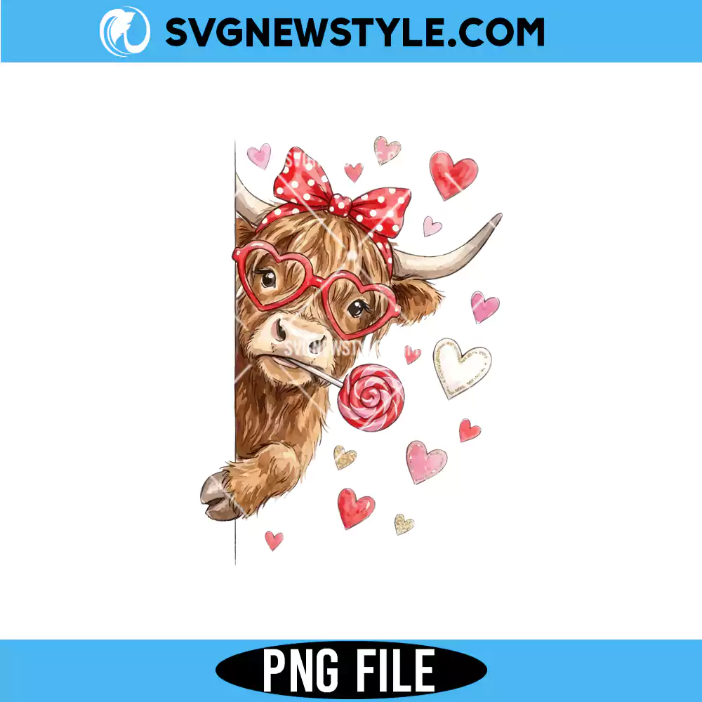 Funny Valentine Highland Cow Png, Howdy Valentine Png | Digital Download 1 Funny Valentine Highland Cow Png