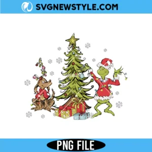 Green Character Christmas Tree Png
