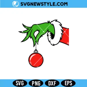 Grinch Hand Holding Ornament SVG