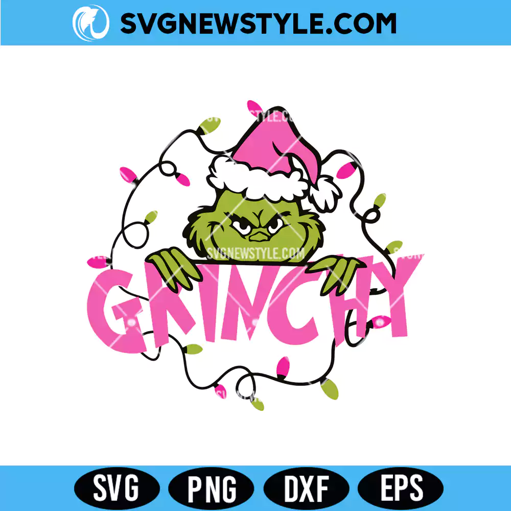 Grinchy Svg, Christmas Light Svg, PNG DXF EPS Cut Files for Cricut and Silhouette 1 Grinchy Svg