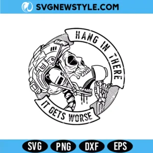 Hang In There Tactical Skull Svg