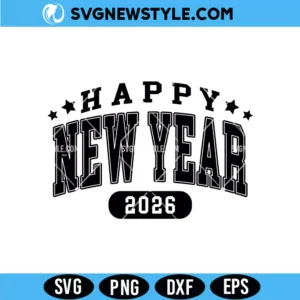 Happy New Year 2026 SVG