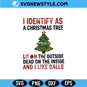 Identify As A Christmas Tree Lit On The Outside Svg