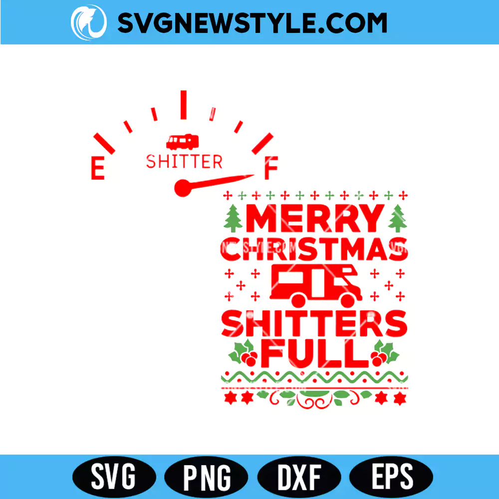 Merry Christmas Shitter Full Svg, PNG, DXF, EPS Files | Digital Download 1 Merry Christmas Shitter Full Svg