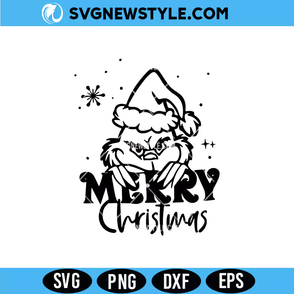 Grinchmas Clipart SVG, Merry Grinchmas SVG for Cricut, PNG | Digital Download 1 Grinchmas Clipart SVG