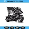 Motorcycle with Flag SVG