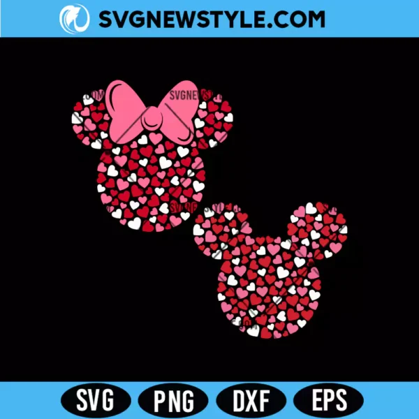 Mouse Icon Red Heart Svg, Cupid Lover Svg, PNG DXF | Digital Download