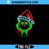 Neon Splatter Christmas Grinch Png, Santa Hat Shirt Design, Digital Download 2 Neon Splatter Christmas Grinch Png