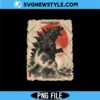 Vintage Japanese Godzilla Great Wave Png, Vintage Godzilla PNG | Digital Download 2 Vintage Japanese Godzilla Great Wave Png