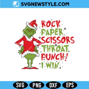 Grinch Rock Paper Scissors Svg