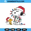 Snoopy Christmas Lights Svg