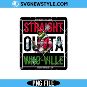 Straight Outta Christmas PNG