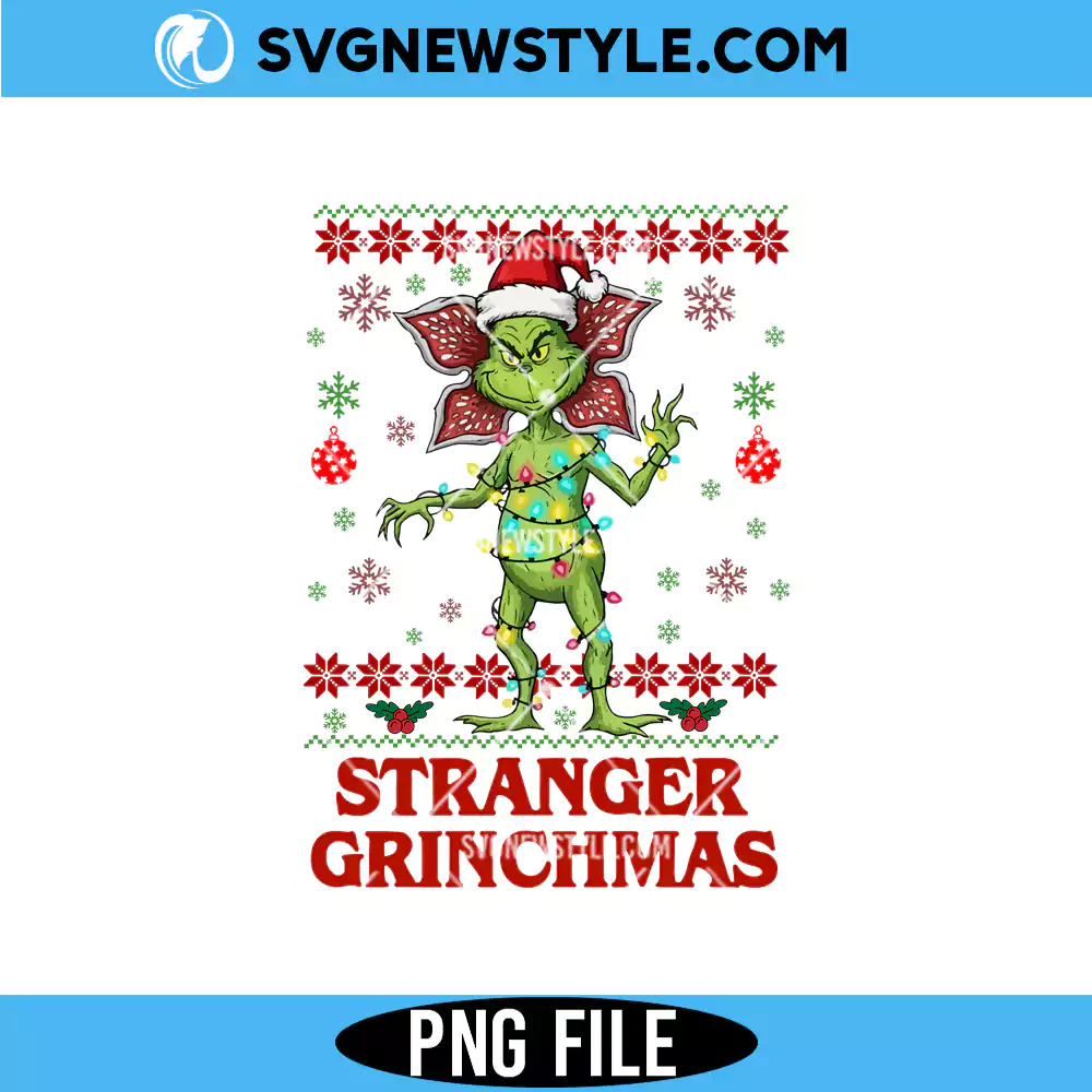 Stranger Grinchmas PNG, Stranger Things Christmas PNG | Digital Download 1 Stranger Grinchmas PNG