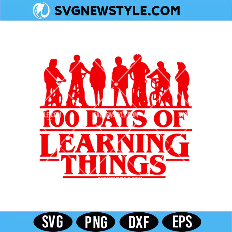 100 Days of Learning Things SVG Digital Download for School Shirts & Classroom Crafts 1 100 Days of Learning Things SVG