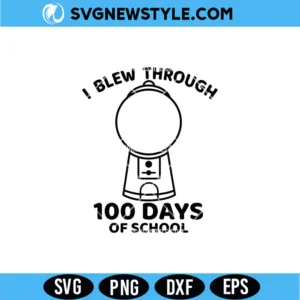 100 Days of School Gumball Machine SVG