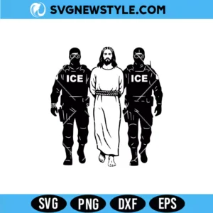 Anti ICE Jesus Arrested Parody SVG Digital Download satirical activism design