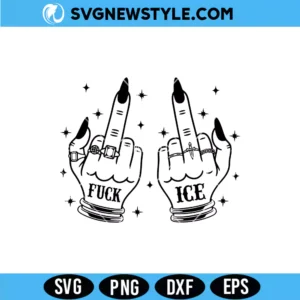 Anti-Trump Fuck ICE SVG Digital Download political protest quote design