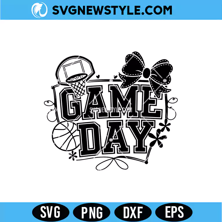 Basketball Game Day SVG – Sports Fan Cut File | Digital Download 1 Basketball Game Day SVG