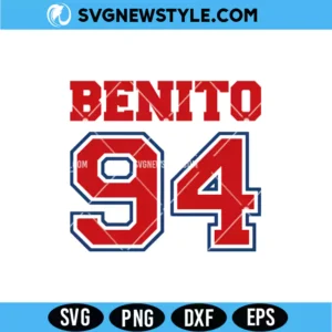 Benito 94 Football SVG &ndash; Vintage Sports Cut File | Digital Download