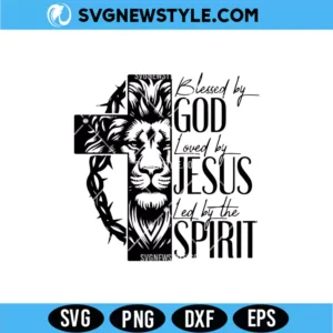 Blessed By God SVG &ndash; Faith Quote Cut File | Digital Download