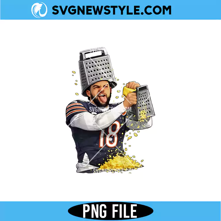 Caleb Williams Cheese Grater PNG Digital Download for Fan Shirts & Funny Crafts 1 Caleb Williams Cheese Grater PNG