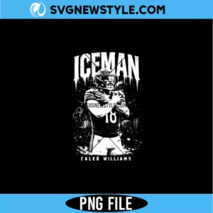 Caleb Williams Iceman Football PNG Digital Download &ndash; Football Fan PNG