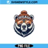 Chicago Bear Beanie Sunglasses PNG Digital Download funny football bear design