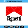 Unisex Cignetti SVG Digital Download minimal name style design