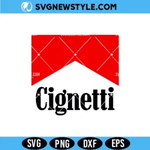 Unisex Cignetti SVG Digital Download &ndash; Minimal Name Style SVG