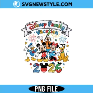 Disney Family Vacation 2026 Png