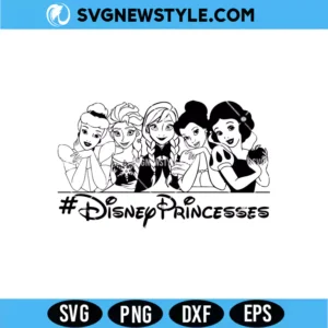 Disney Princesses SVG Digital Download for Shirts, Gifts & Party Crafts