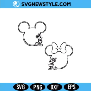 Family Vacation Sketch Mousehead Svg