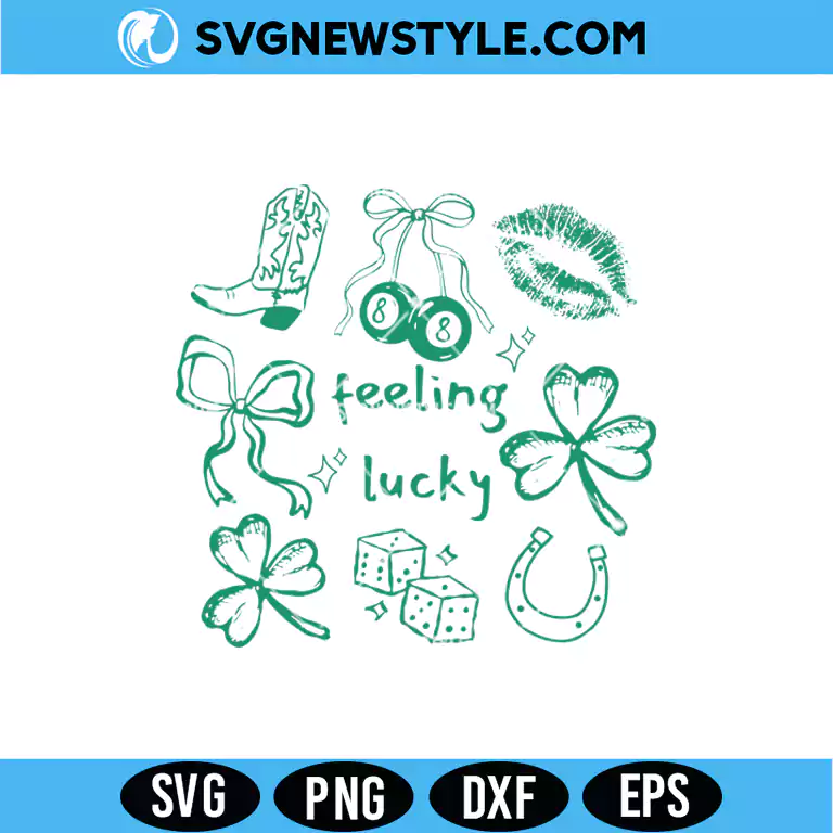 Feeling Lucky St Patrick's Day SVG – Irish Festive Design | Digital Download 1 Feeling Lucky St Patrick's Day SVG