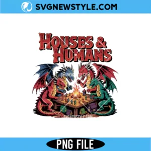 Houses and Humans DnD PNG Digital Download for Shirts, Stickers & Fantasy Crafts