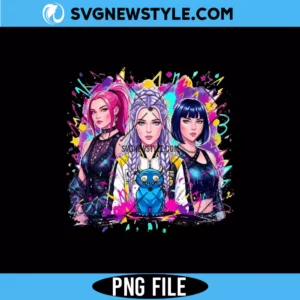 Huntrix K-Pop Demon Hunter PNG Digital Download &ndash; Dark K-Pop Anime PNG