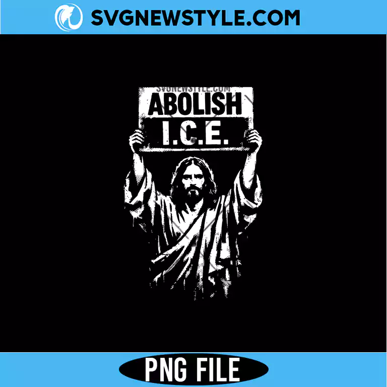 Jesus Arrested Anti ICE PNG Digital Download for Shirts, Stickers & Statement Crafts 1 Jesus Arrested Anti ICE PNG