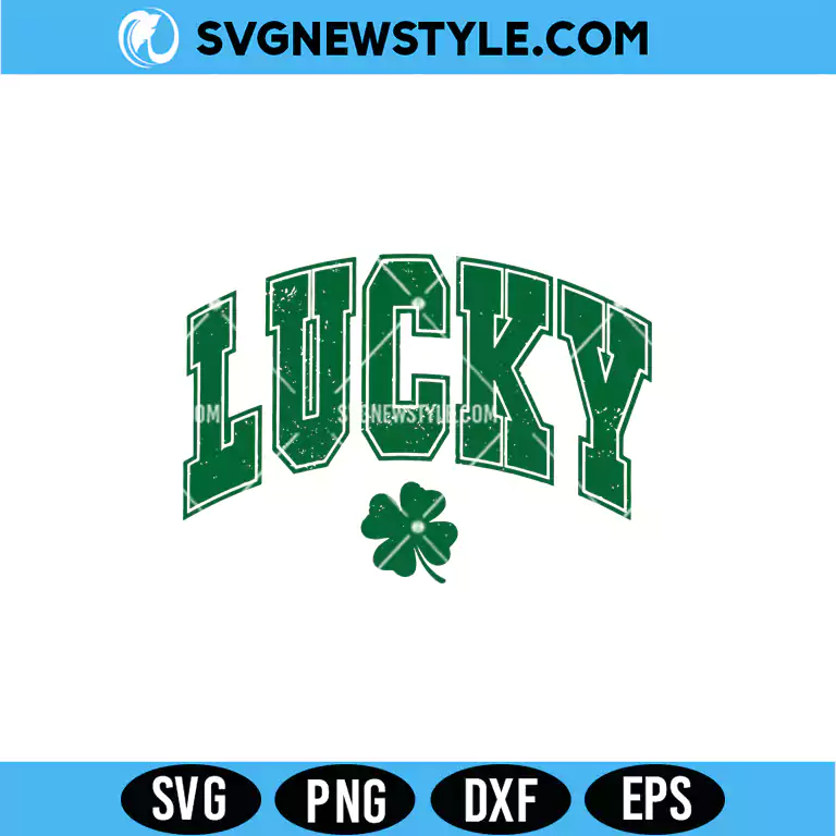 Lucky Varsity SVG – St Patrick’s Day Cut File | Digital Download 1 Lucky Varsity SVG
