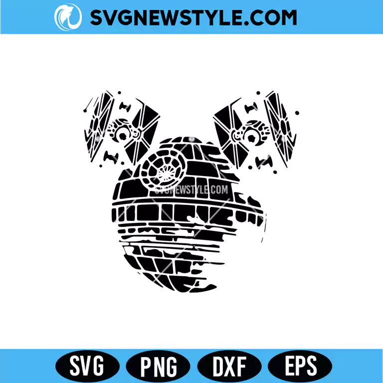 Mickey Death Star SVG – Parody Space Cut File | Digital Download 1 Mickey Death Star SVG